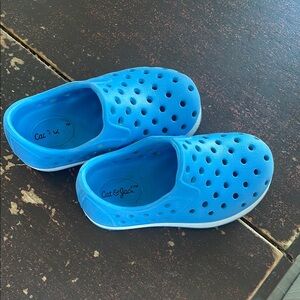 Hardly worn Cat & Jack Blue Water Shoes with Perforated Design